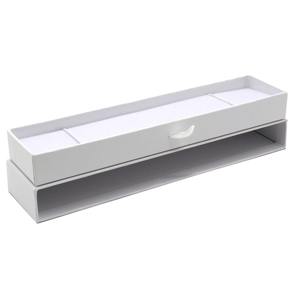 Matte White Paper Slider Bracelet Box 