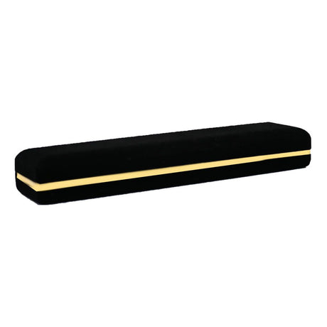 Black Velvet with Gold Trim Jewelry Bracelet or Watch Boxes