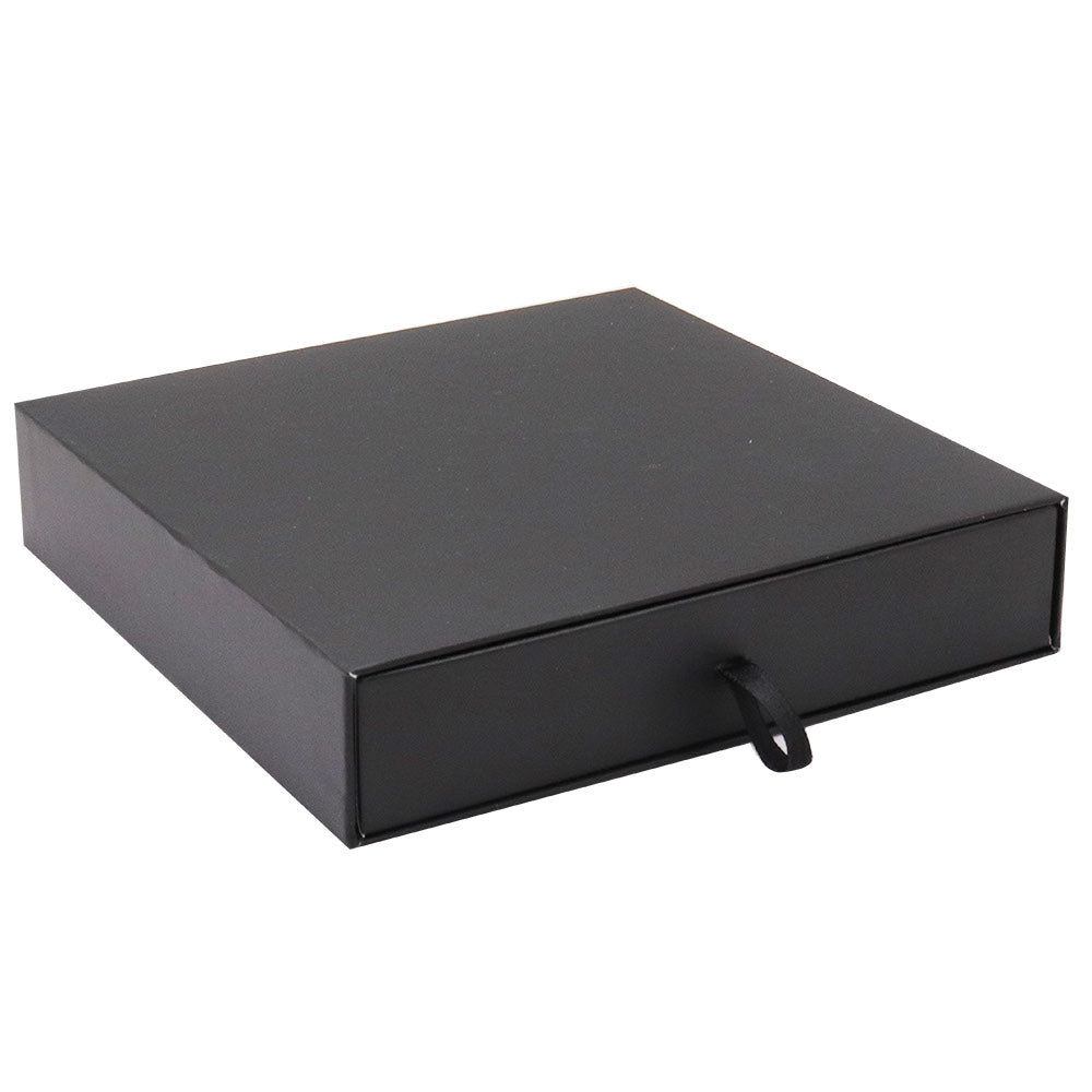 Matte Black Paper Slider Necklace Box 