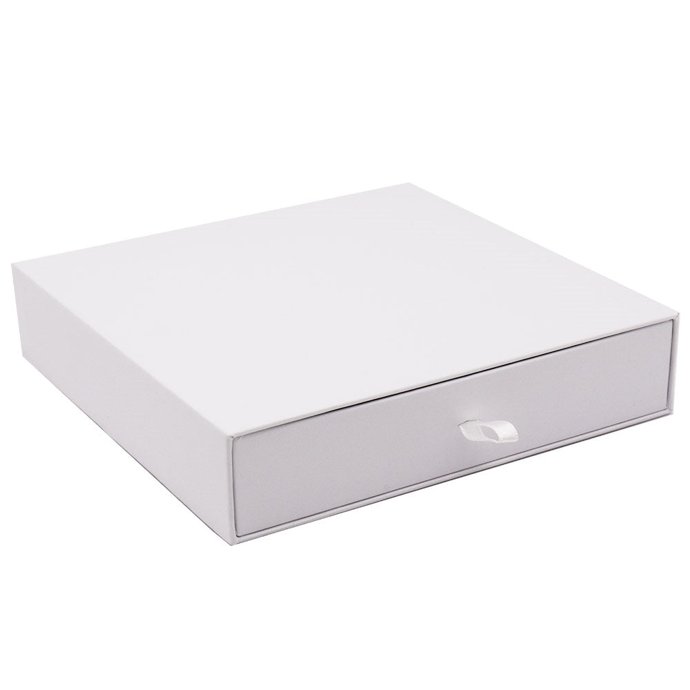 Matte White Paper Slider Necklace Box 