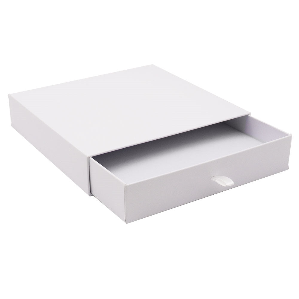 Matte White Paper Slider Necklace Box 