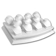 White Leatherette Jewelry Pendant Bust Display Set, Holds 11 Pendants