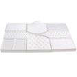 White Leatherette 8 Piece Jewelry Display Set 