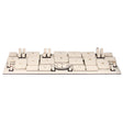 50-Piece Beige W/ Steel Brown Trim Jewelry Ring Display Set 