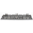 50-Piece Steel Grey W/ Black Trim Jewelry Ring Showcase Display Set
