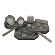 Steel Grey Leatherette 17 Piece Portable Jewelry Display Set