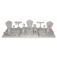 35-Piece Grey Linen Jewelry Showcase Display Set