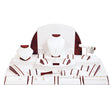 23 Piece White Leatherette with Rosewood Trim Jewelry Display Set