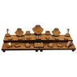 26-Piece Chestnut Faux Suede and Wood Grain Finish Trim Showcase Set 35