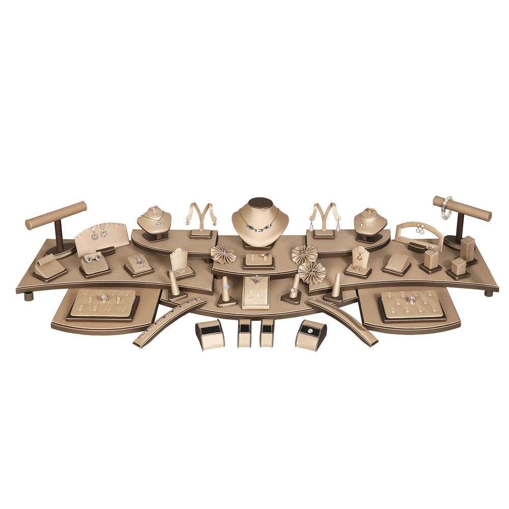Champagne Gold 57 Piece Jewelry Showcase Display Set