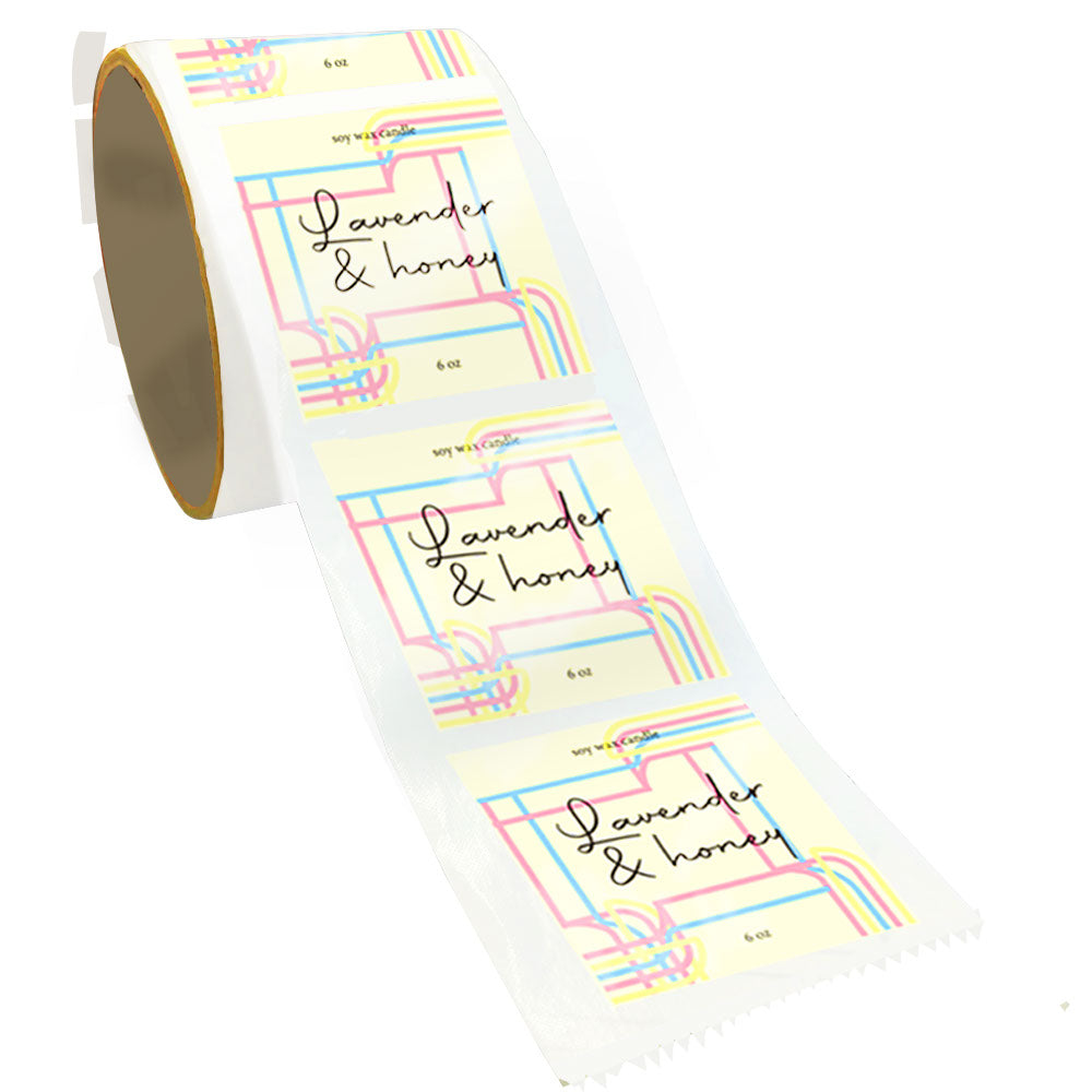 Custom Printed Square Labels 6" x 6"