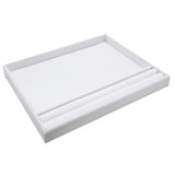 White Leatherette Stone Sorting Display Tray – 10-1/2" x 8-1/2" x 1"