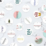 Matte White Custom Hang Tag - Circle - 1-1/2" dia. (100 per pack)