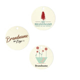 Shimmer White Gold Custom Hang Tag - Circle - 1-1/2" dia. (100 per pack)