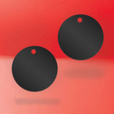 Matte Black Custom Hang Tag - Circle - 1" dia.