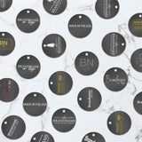 Shimmer Black Custom Hang Tag - Circle - 1" dia.