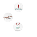 Shimmer White Custom Hang Tag - Circle - 1" dia.