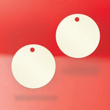 Shimmer White Gold Custom Hang Tag - Circle - 1" dia.