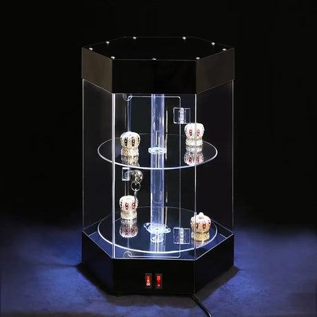 Rotating Display Case with LED Lights