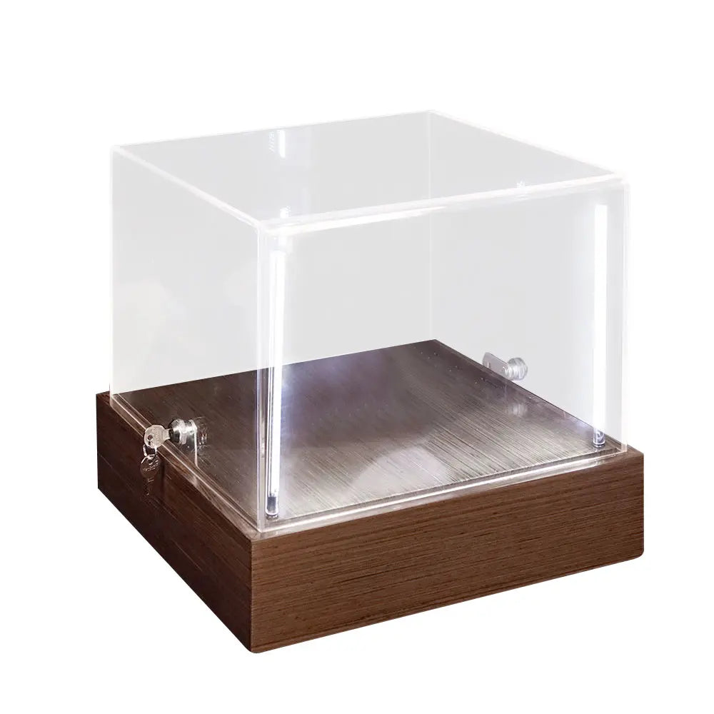 Dark Walnut Wooden LED Display Case 