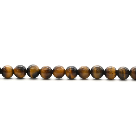 Tiger's Eye Round Beads – 8 mm Natural Gemstone Strand