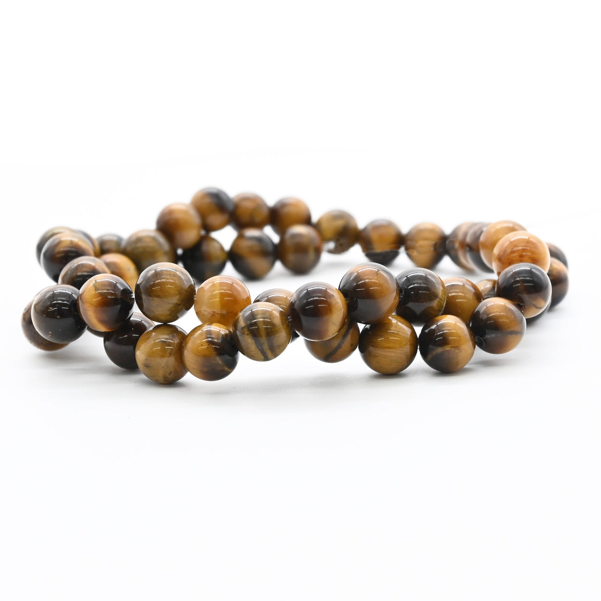 Tiger's Eye Round Beads – 8 mm Natural Gemstone Strand