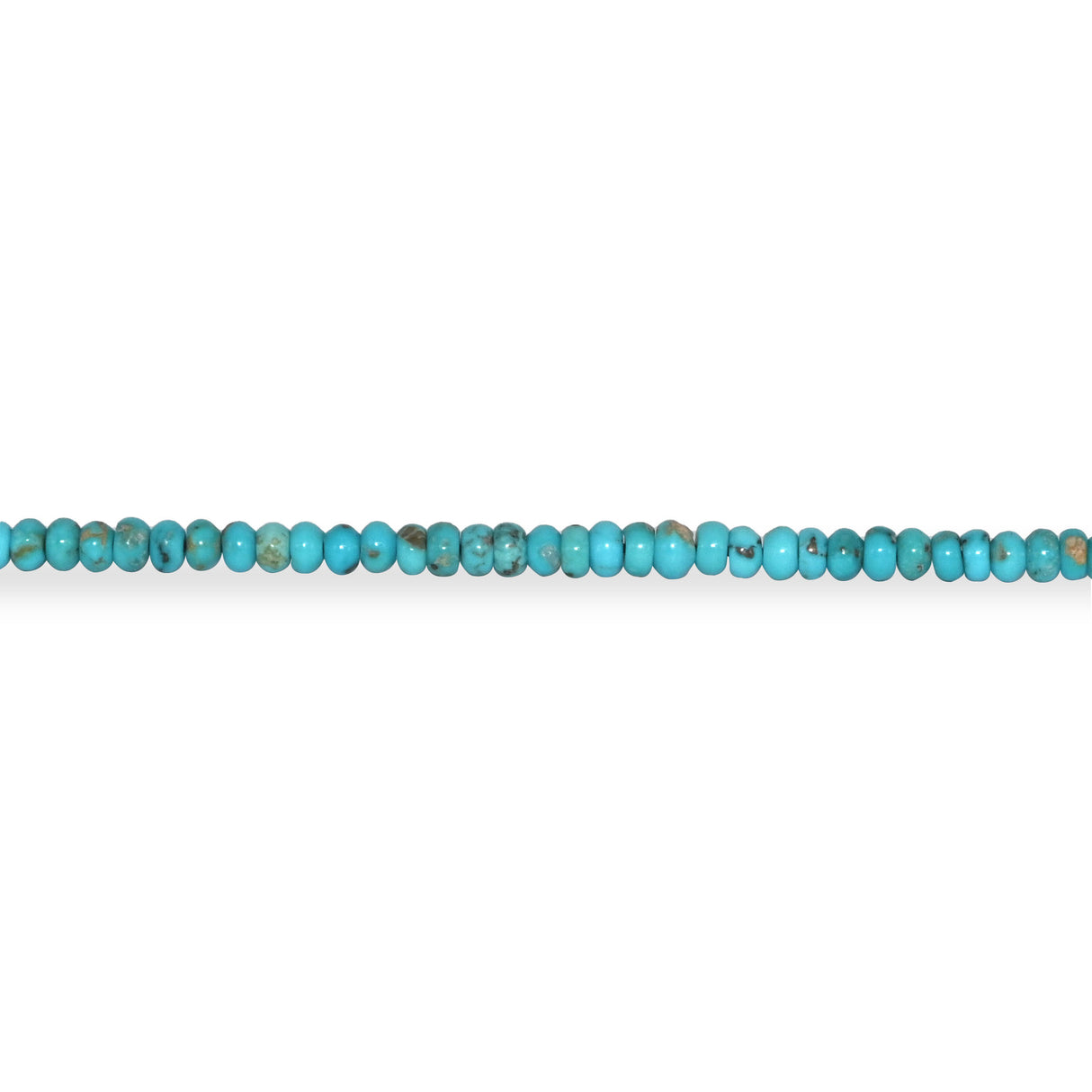 Natural Kingman Turquoise 4 mm Rondelle Beads| Arizona |