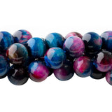 Rainbow Tiger Eye 10mm Round Beads – Dyed Multicolor Gemstone Strand