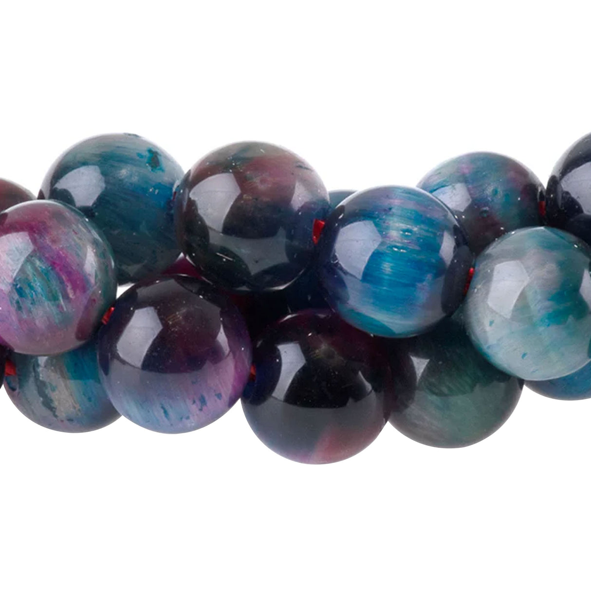 Rainbow Tiger Eye 6mm Round Beads – Dyed Multicolor Gemstone Strand