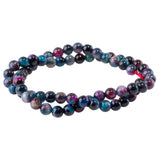 Rainbow Tiger Eye 6mm Round Beads – Dyed Multicolor Gemstone Strand