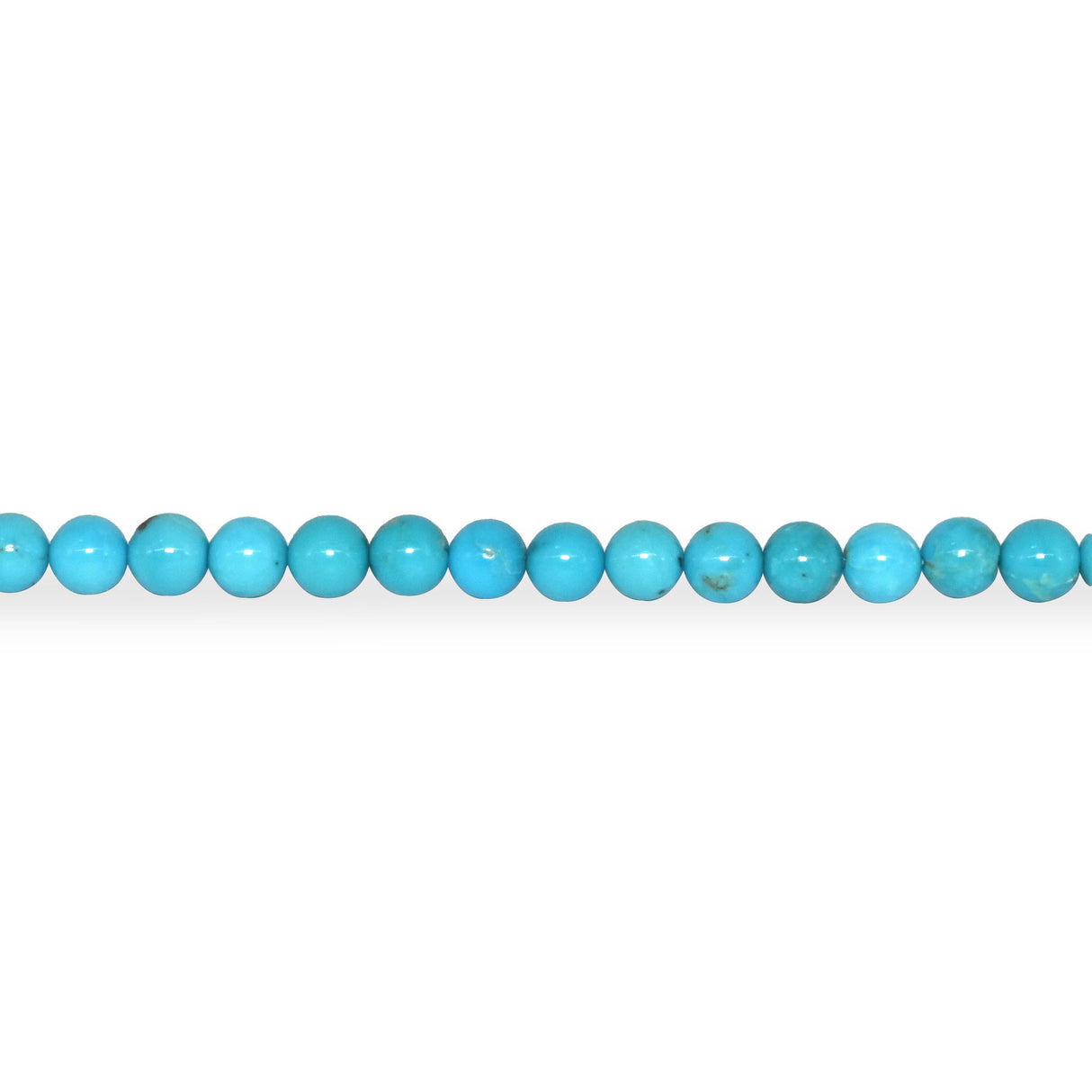 Sleeping Beauty Turquoise 6mm Round Beads – Zachery Treated | Arizona USA