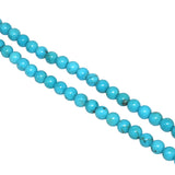 Sleeping Beauty Turquoise 6mm Round Beads – Zachery Treated | Arizona USA