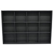 12 Compartment Black Leatherette Jewelry Showcase Display Tray