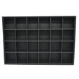 24 Compartment Black Leatherette Jewelry Showcase Display Tray