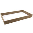 Brown Burlap Full Size Jewelry Display Tray, 1-1/2" Tall