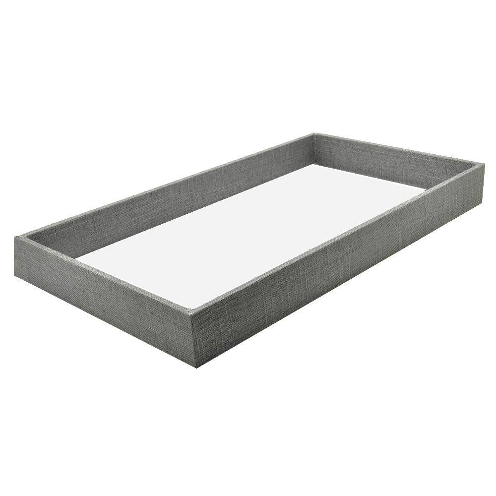 Grey Linen Jewelry Tray-Full Size-1-1/2"