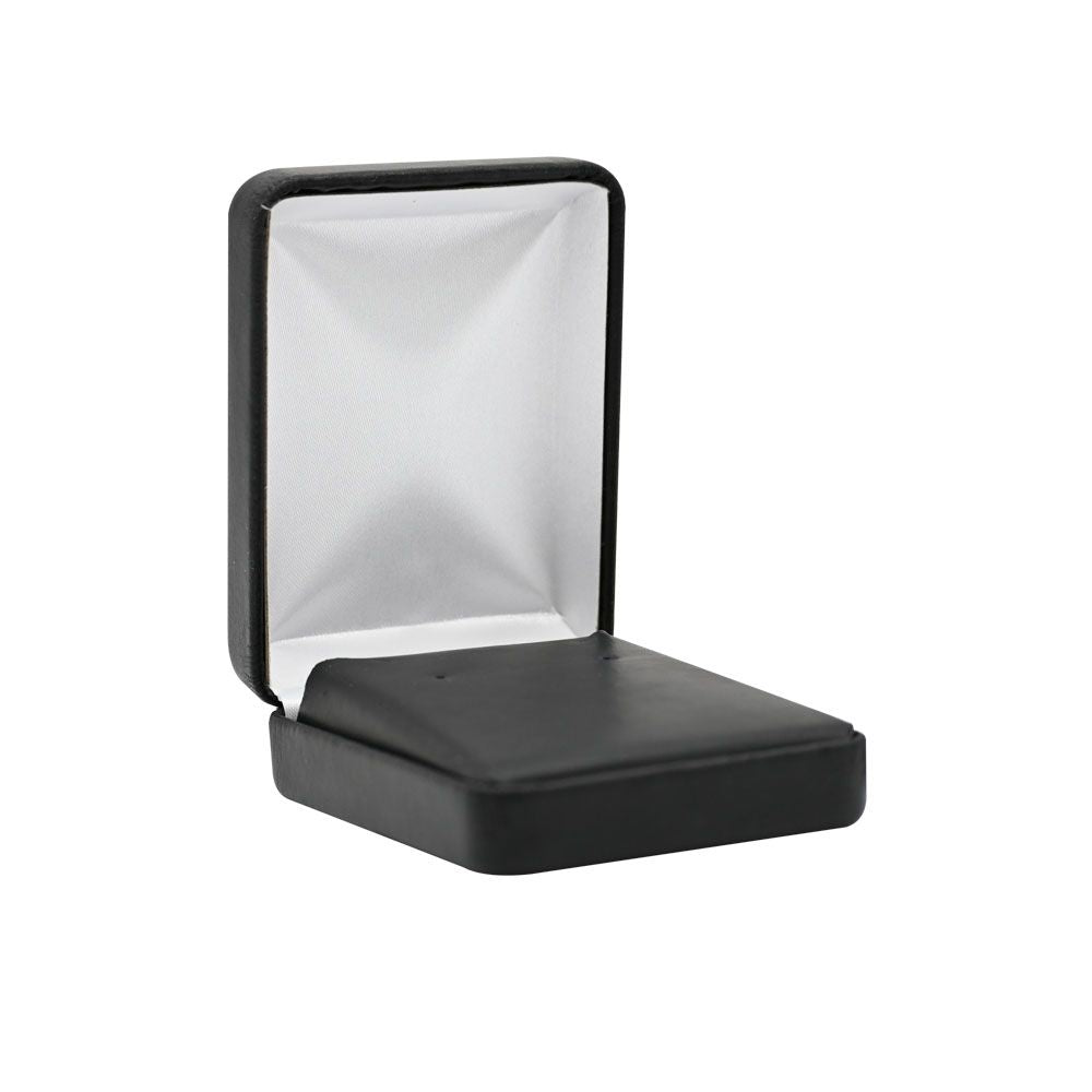 Black Leatherette Jewelry Pendant or Earring Box