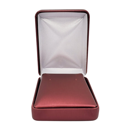 Burgundy Leatherette Jewelry Pendant or Earring Box