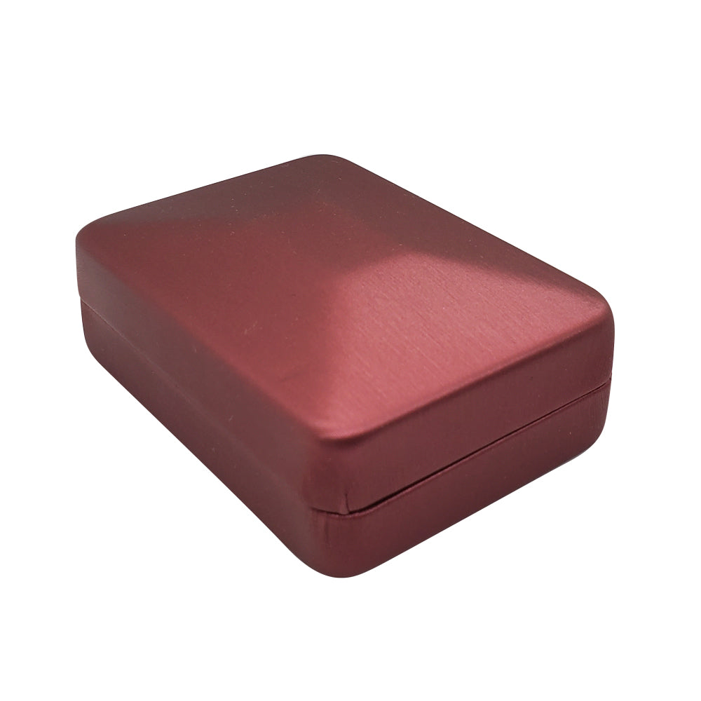 Burgundy Leatherette Jewelry Pendant or Earring Box