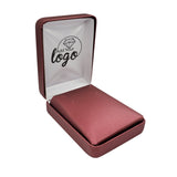 Burgundy Leatherette Jewelry Pendant or Earring Box