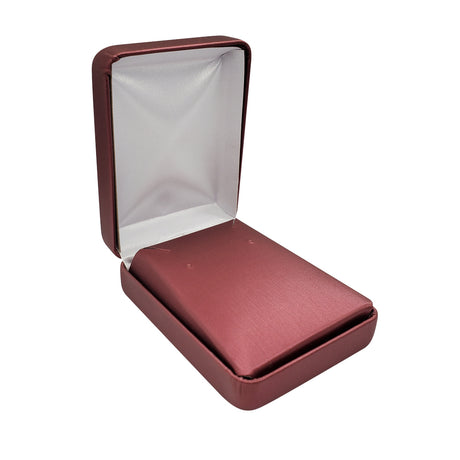 Burgundy Leatherette Jewelry Pendant or Earring Box