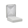 White Leatherette Jewelry Pendant or Earring Box