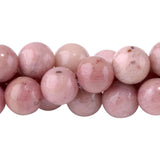 Wood Rhodonite 6mm Round Beads - Natural Earthy Gemstone Strand
