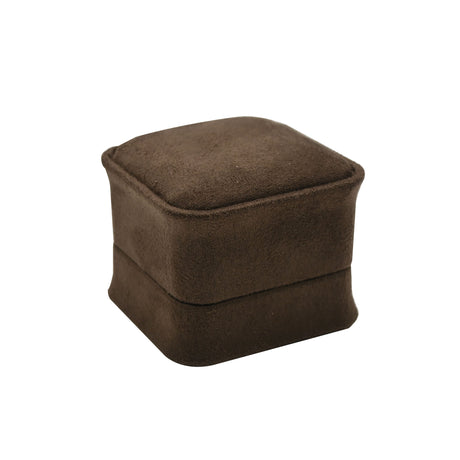Brown Suede Ring Gift Box – Pack of 12