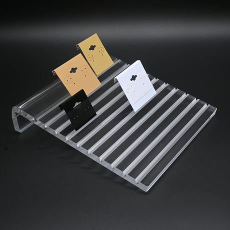Clear Acrylic Earring Card Display Holder - Holds (30) 2" Wide Cards