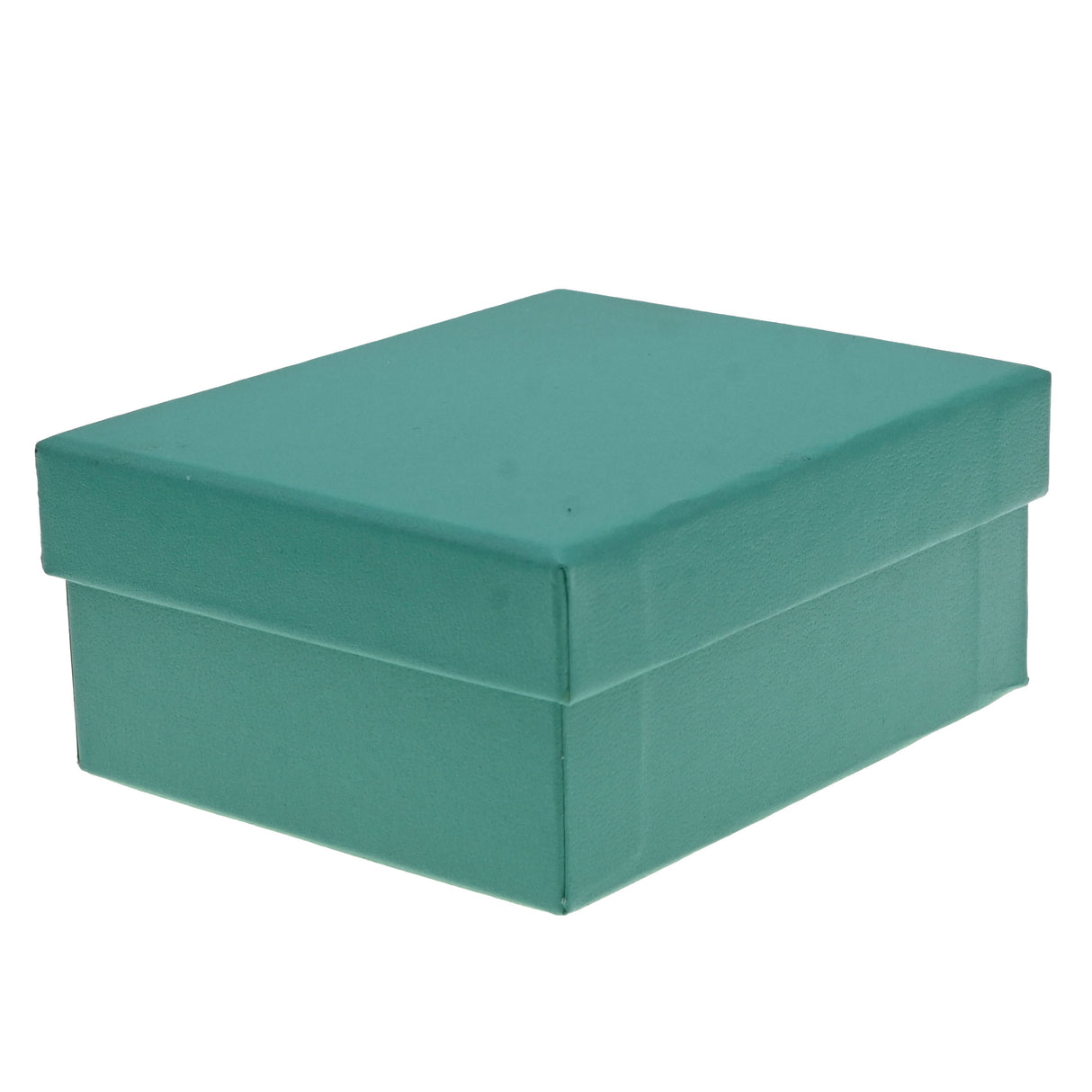 Teal Leatherette Earring & Pendant Box with Silver Trim - Pack of 12