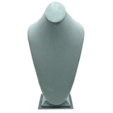 Blue Suede Jewelry Necklace Display Bust - 14-1/2" Tall