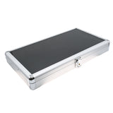 Silver Aluminum Jewelry Display Tray with Glass Lid