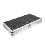 Silver Aluminum Jewelry Display Tray with Glass Lid