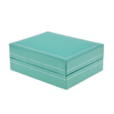 Teal Leatherette Pendant Box with Silver Trim - Pack of 12